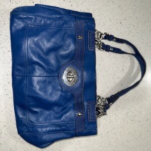 Coach Royal Blue Leather Shoulder Bag